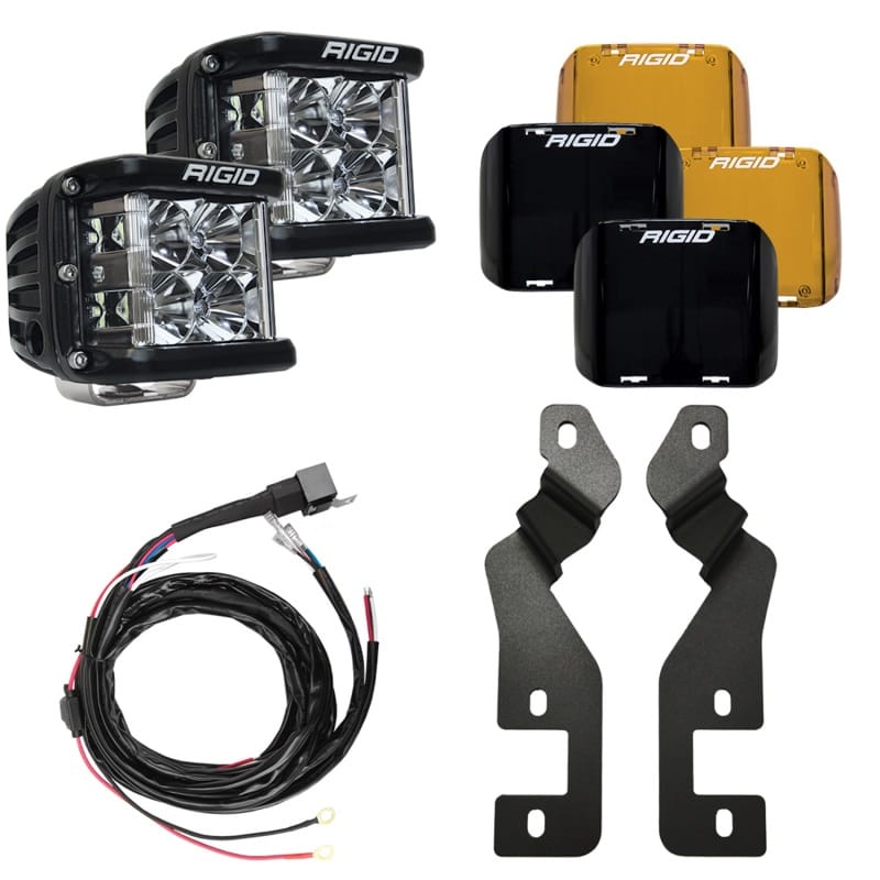 Rigid Industries — 2021 Ford Bronco Sport A-Pillar D-SS Series Side Shooter Light Mount Kit