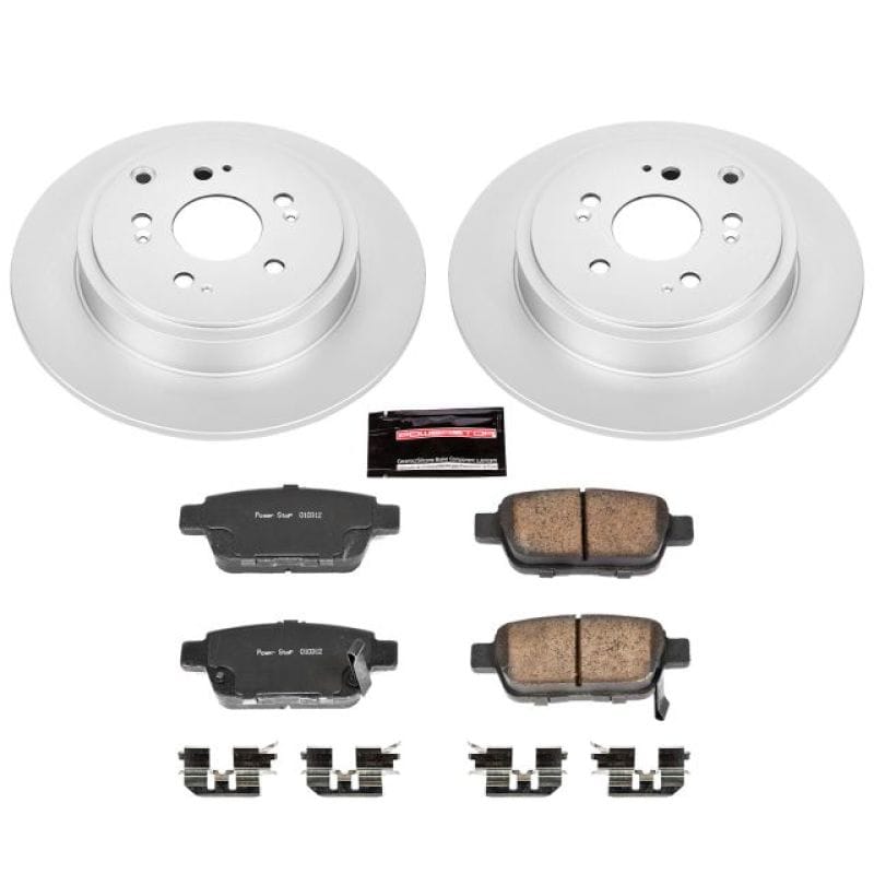 PowerStop — Genuine Geomet Coated Rotor and Low-Dust Ceramic Brake Pad Kit
