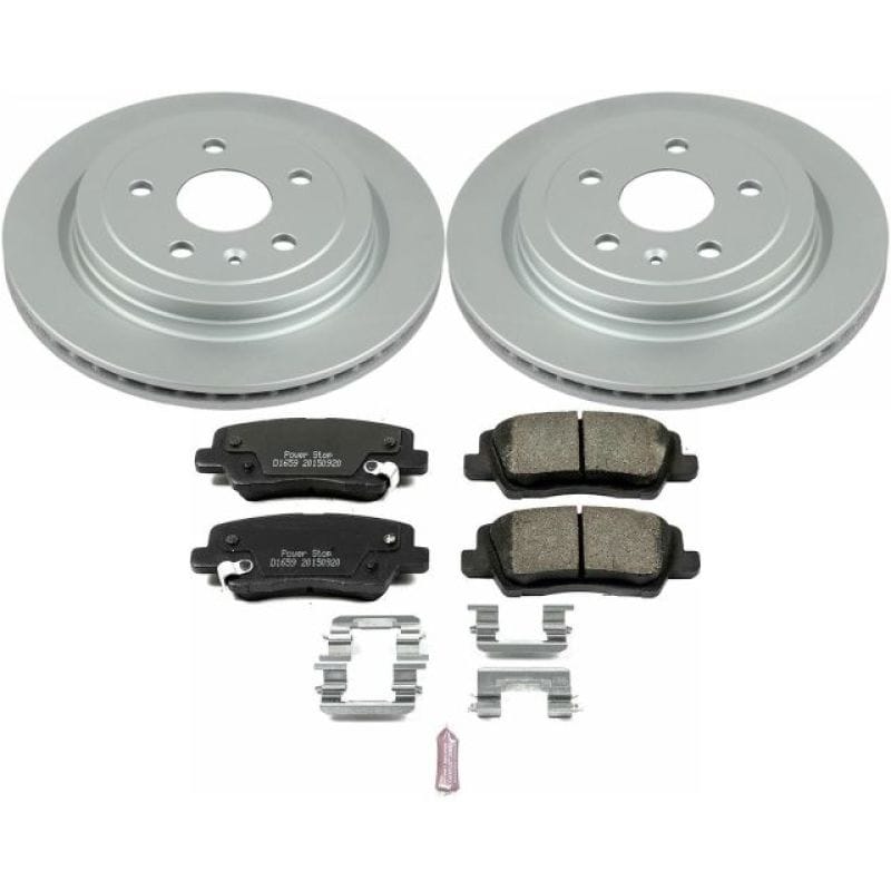 PowerStop — Genuine Geomet Coated Rotor and Low-Dust Ceramic Brake Pad Kit