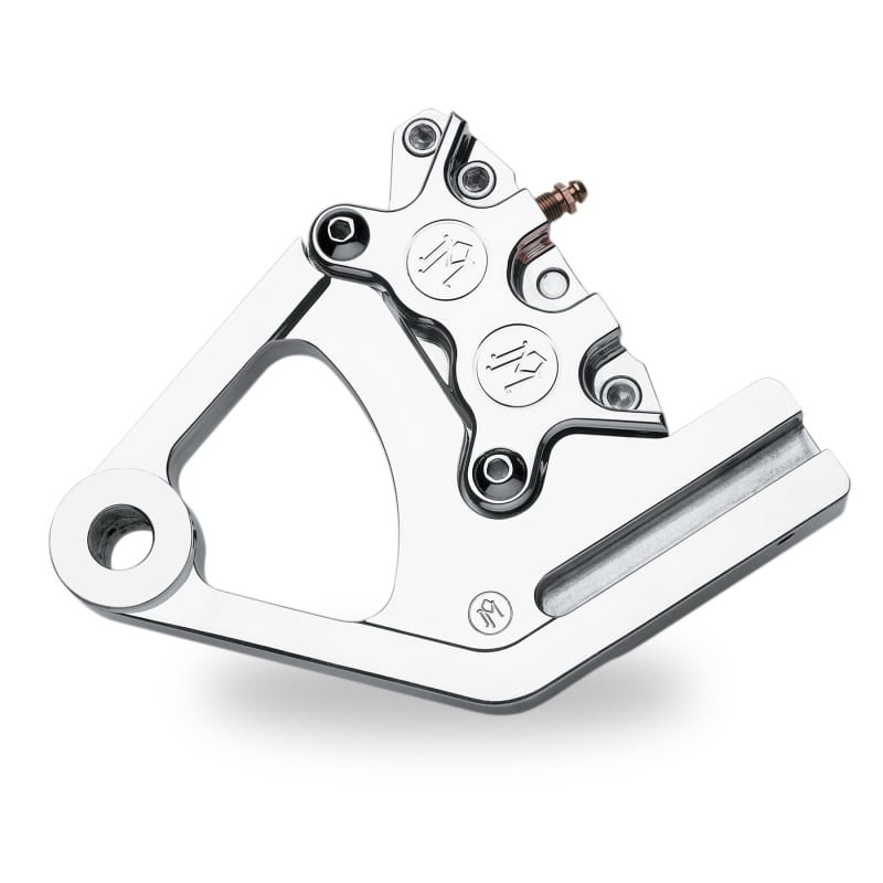 Performance Machine — Performance Machine Rear 4 Piston Caliper and Bracket - Chrome