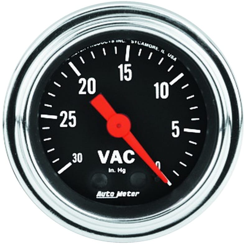 AutoMeter — GAUGE, VACUUM, 2 1/16", 30INHG, MECHANICAL, TRADITIONAL CHROME