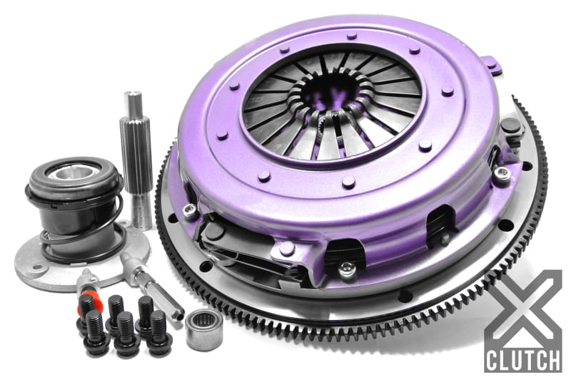 XCLUTCH — Clutch Kit Inc Flywheel + HRB; 10  1/2" Twin Solid Organic Discs