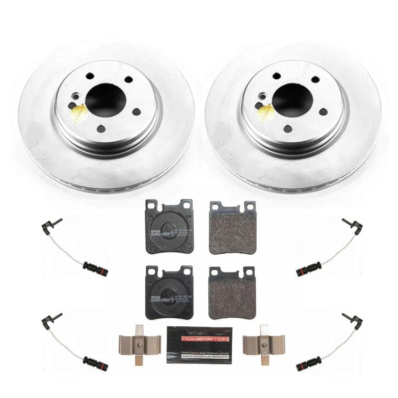PowerStop — Genuine Geomet Coated Rotors, ECE-R90 Brake Pads + Hardware Kit