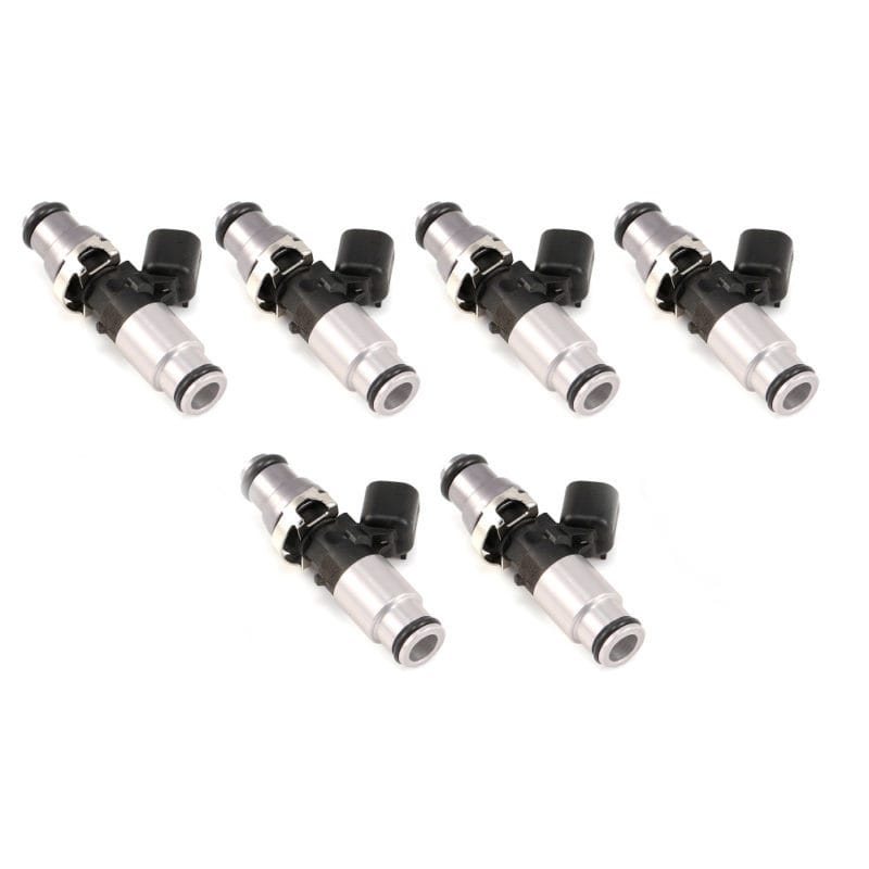 Injector Dynamics — Injector Dynamics 1050X Injectors 14mm (Grey) Adaptor Top - (Silver) Bottom Adapter (Set of 6)