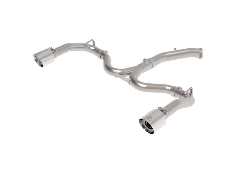aFe — Takeda 3 IN to 2-1/2 IN 304 Stainless Steel Axle-Back Exhaust Polished Tip