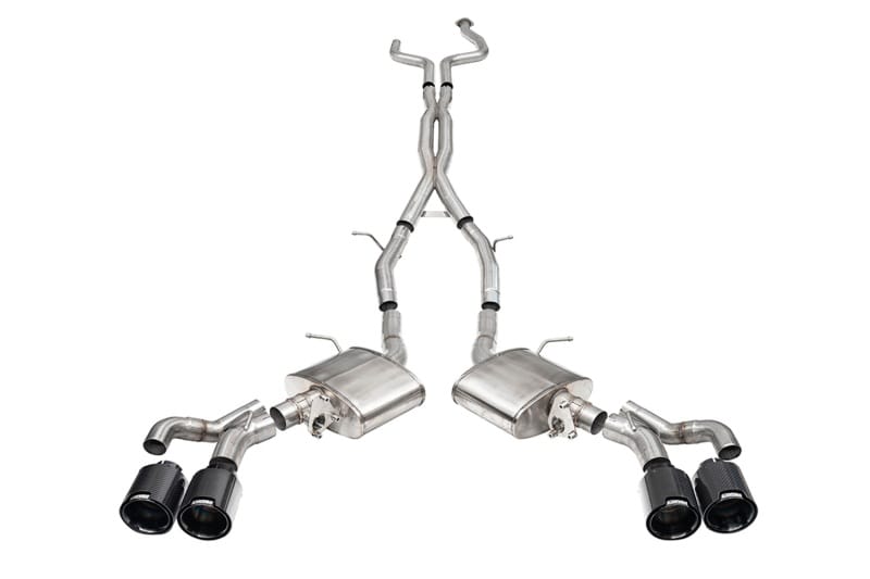 CORSA Performance — 3in. Cat-Back Exhaust with Dual Mode Active Exhaust; Corsa Double X-Pipe; Dual R