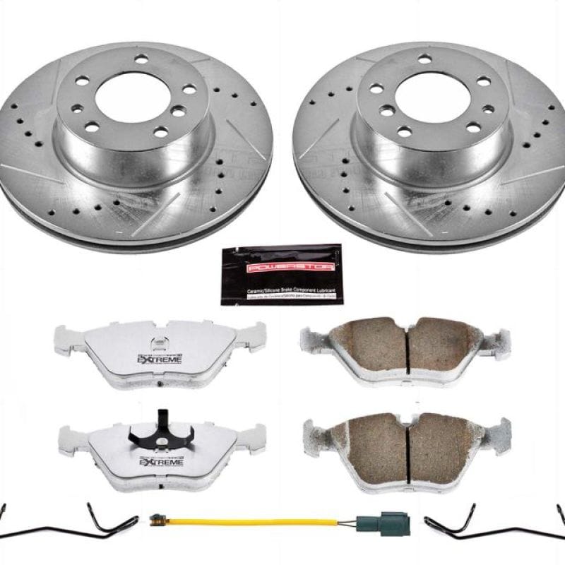 PowerStop — Z26 Street Performance Ceramic Brake Pad and Drilled & Slotted Rotor Kit