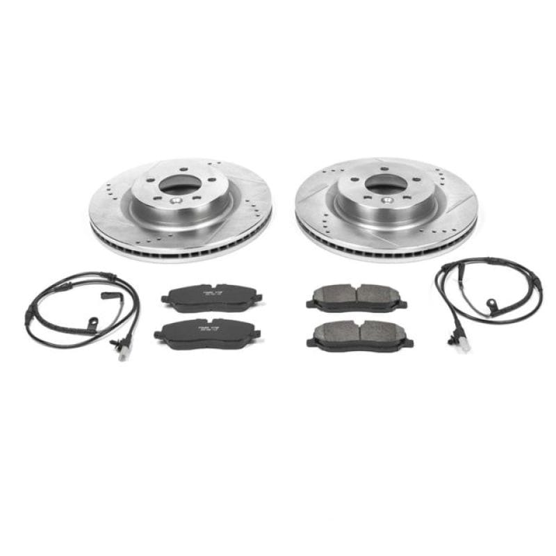 PowerStop — Z23 Daily Driver Carbon-Fiber Ceramic Brake Pad and Drilled & Slotted Rotor Kit