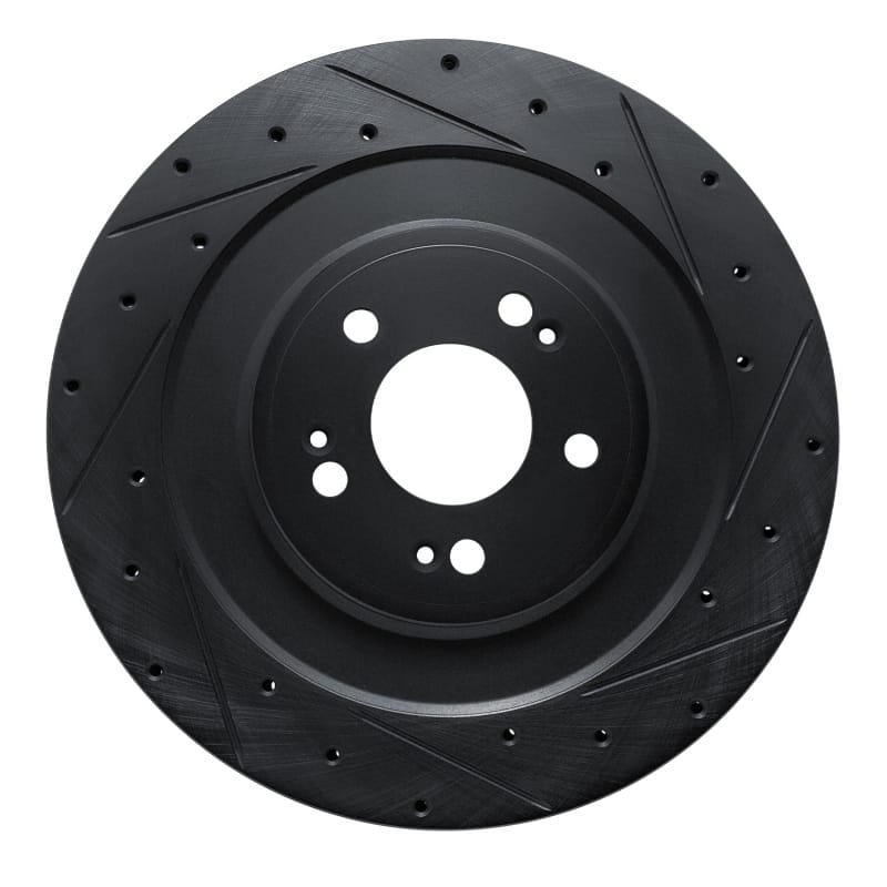 R1 Concepts — R1 Concepts Brake Rotor Drilled and Slotted Black