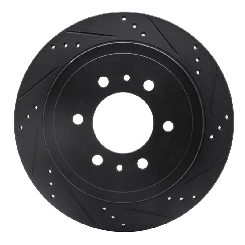 R1 Concepts — R1 Concepts Brake Rotor Drilled and Slotted Black