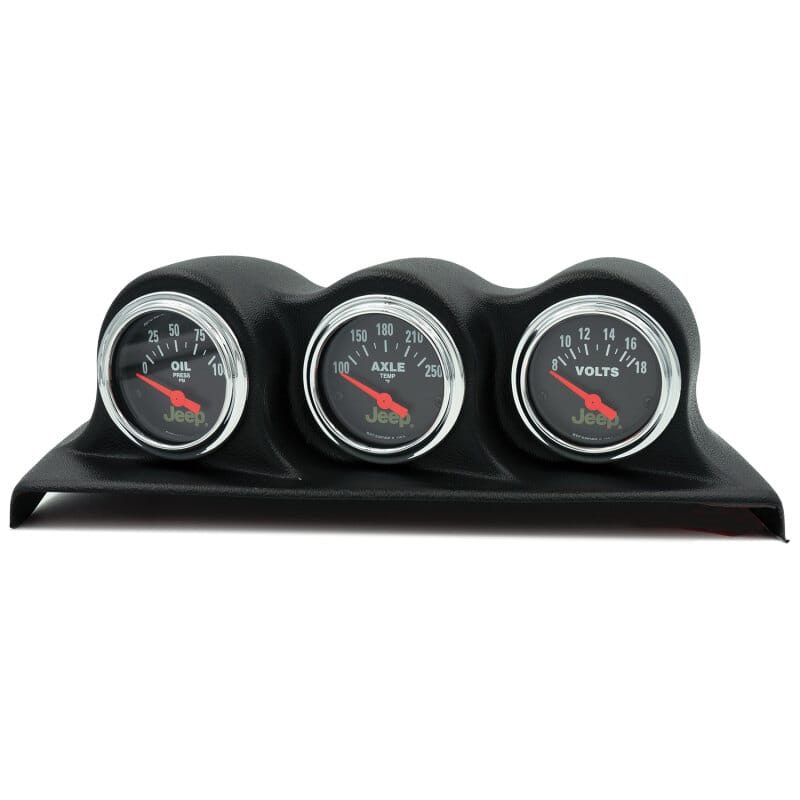 AutoMeter — GAUGE KIT, 3 PC, WRANGLER (JK) 07-10, OIL PSI/AXLE TEMP/VOLT