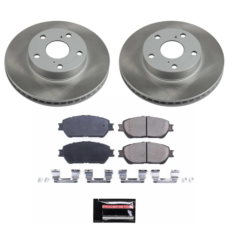 PowerStop — Semi-Coated Rotor and Low-Dust Ceramic Brake Pad Kit
