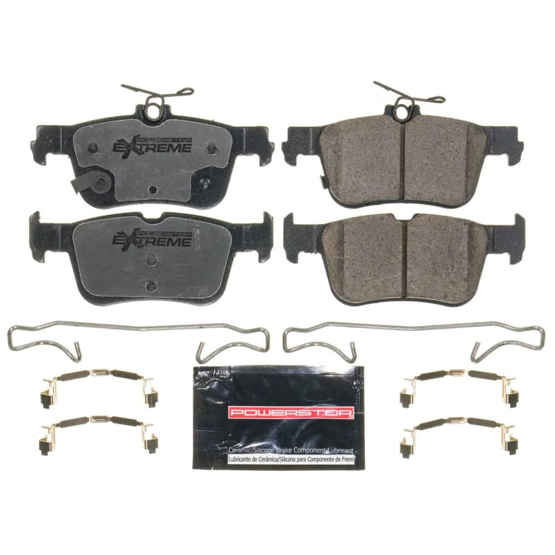 PowerStop — PowerStop - Z26 Performance Carbon-Fiber Ceramic Brake Pads with Hardware Kit