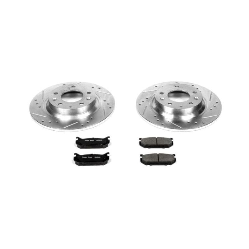 PowerStop — Z23 Daily Driver Carbon-Fiber Ceramic Brake Pad and Drilled & Slotted Rotor Kit