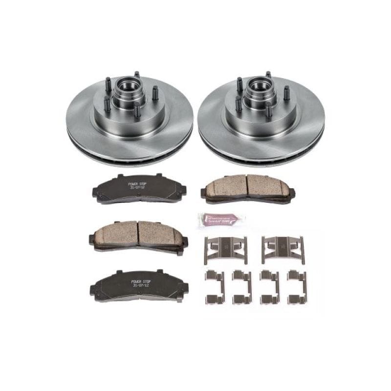 PowerStop — OE Stock Replacement Low-Dust Ceramic Brake Pad and Rotor Kit