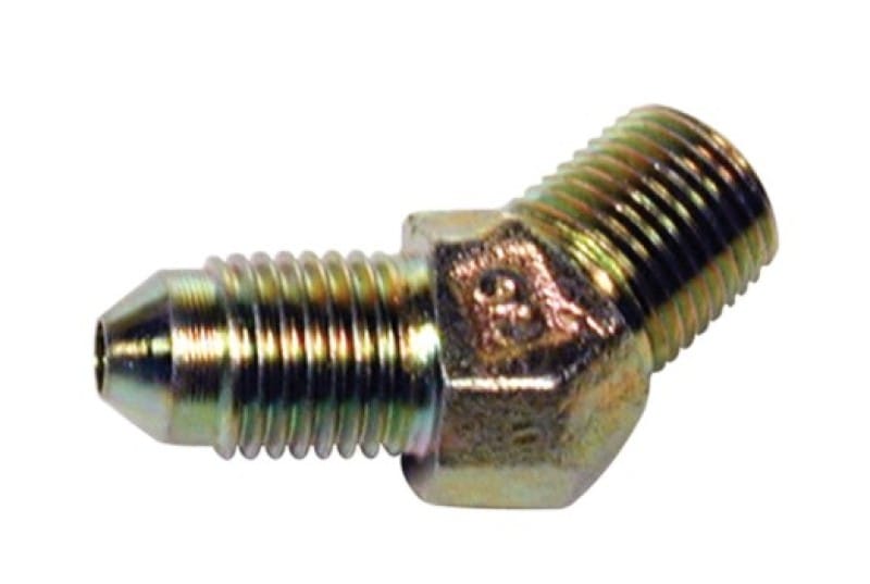 Wilwood — FITTING,INLET,45 DEG,ELBOW,-3 TO 1/8-27 NPT,STEEL,ZINC