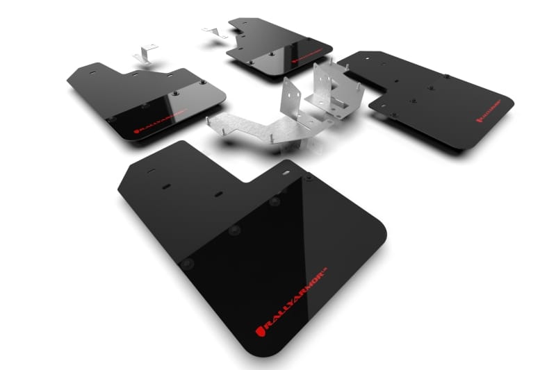 Rally Armor — Black Mud Flap/Red Logo