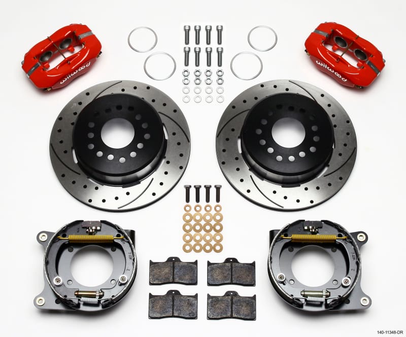 Wilwood — KIT,REAR,DISC/DRUM,55-57 CHEVY,2.34 OFFSET,1PC,SRP,RED