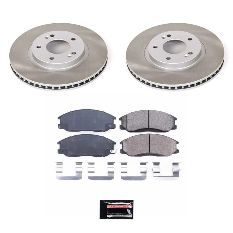 PowerStop — Semi-Coated Rotor and Low-Dust Ceramic Brake Pad Kit