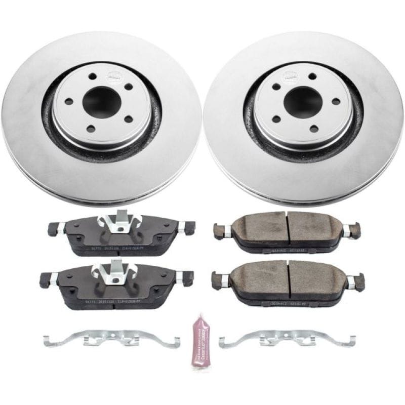 PowerStop — Genuine Geomet Coated Rotor and Low-Dust Ceramic Brake Pad Kit