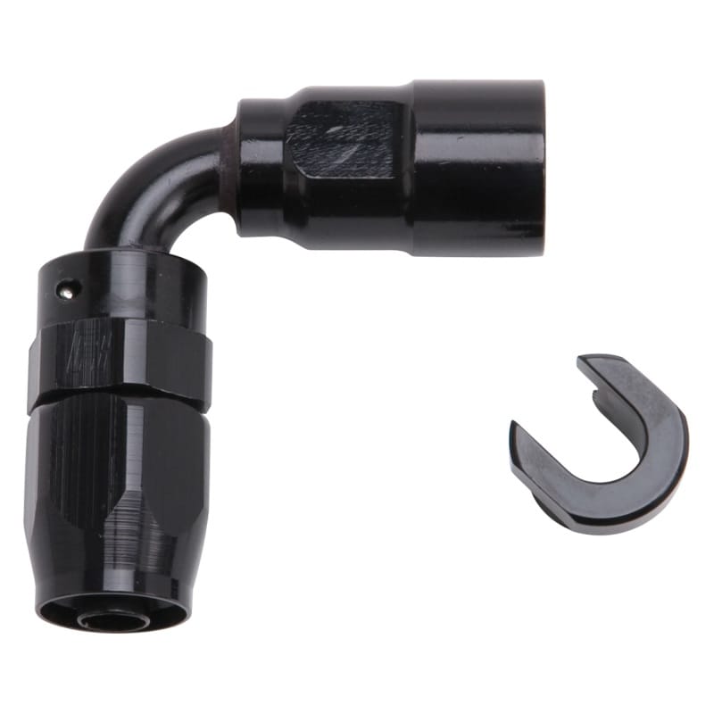 Russell — Russell Performance 5/16in SAE Quick Disc Female to -6 Hose Black 90 Degree Hose End
Hose End