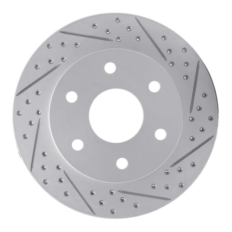 R1 Concepts — R1 05-21 Nissan Frontier Front Right Drilled & Slotted Geo-Carbon Rotor