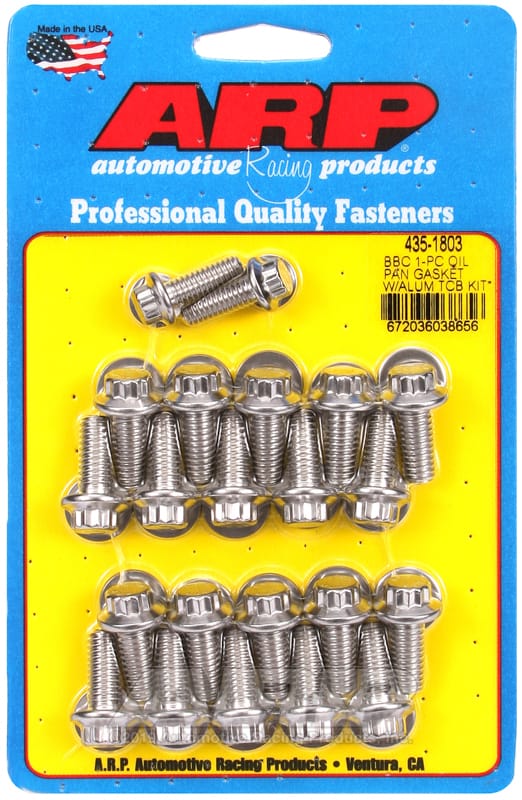 ARP — ARP BB Chevy1-pc Oil Pan Gasket w/ Alum Timing Cover 12pt Bolt Kit