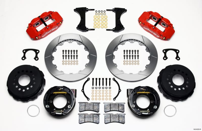 Wilwood — Wilwood Narrow Superlite 4R Rear P-Brk Kit 12.88in Red Small Ford 2.50in Offset
BRAKE KIT