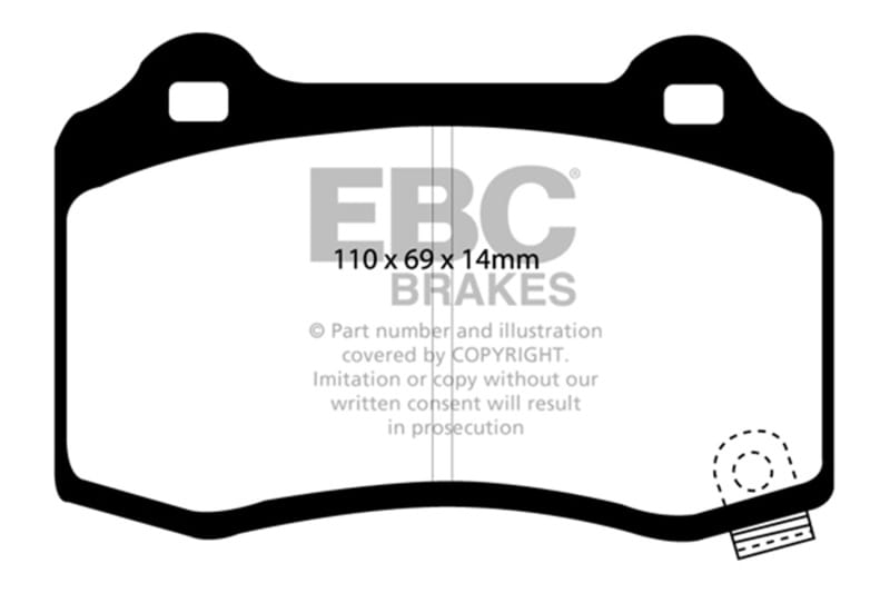 EBC — EBC 2018+ Dodge Durango 6.4L SRT Extra Duty Rear Brake Pads
Disc Brake Pad