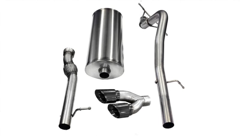 CORSA Performance — Corsa 2011-2014 GMC Yukon 6.2L V8 3in Cat-Back Single Side w Twin 4in Black Pro-Series Tips
Exhaust