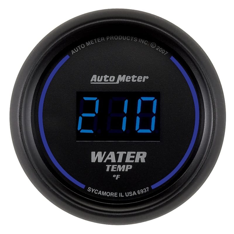 AutoMeter — Autometer Cobalt Digital 52.4mm Black 0-300 deg F Water Temperature Gauge
GA 2" WTEMP 340F CBD