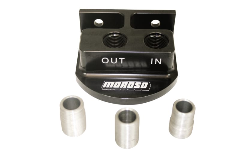 Moroso — Moroso Remote Spin On Oil Filter Mount - 13/16in & 3/4in & 22mm Oil Filters