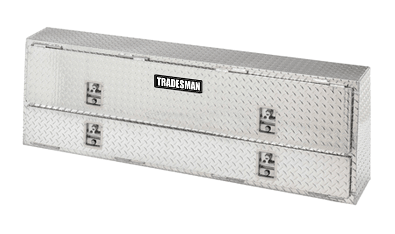 Tradesman — Tradesman Aluminum Professional Rail Top Mount L-Wing Box (72in.) - Brite