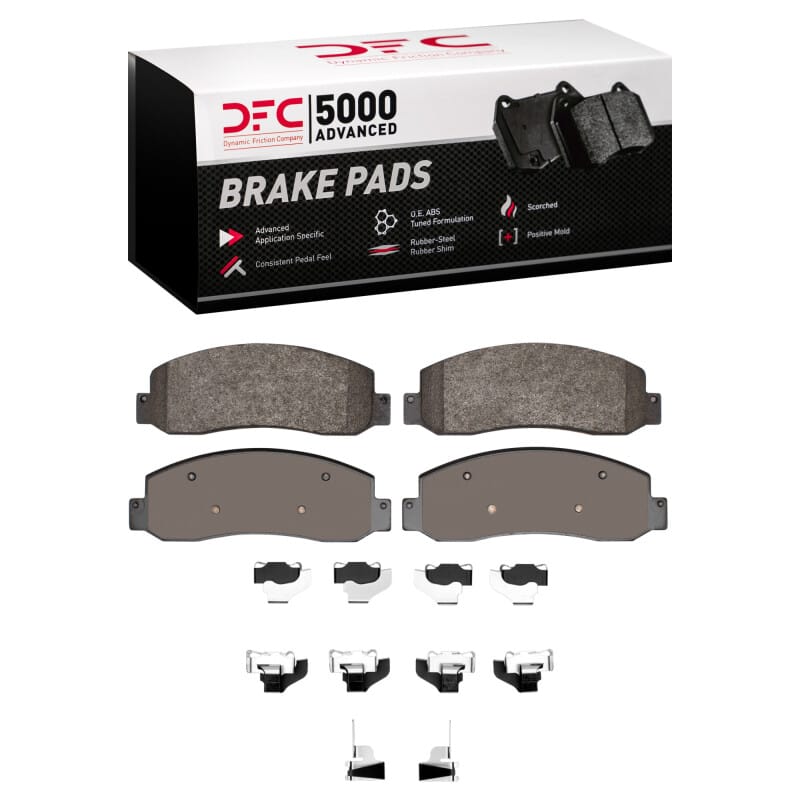 DFC — DFC 05-12 Ford F-250 2WD (Super Duty) Front 5000 Advanced Semi Metallic Brake Pads and Hardware Kit
DFC Brake Pad Set