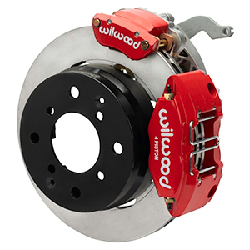 Wilwood — Wilwood 70-76 Porsche 914 Rear Powerlite Brake Kit Plain Face - Red