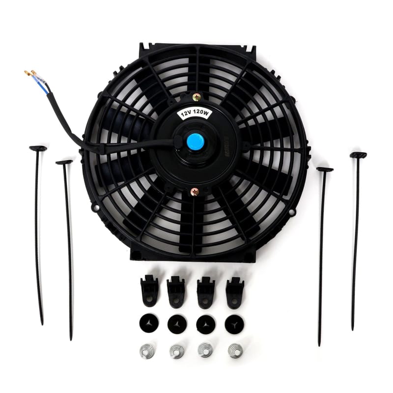 BLOX Racing — BLOX Racing Electric Slim Fan - 10in 120W - Straight Blade Black - V2