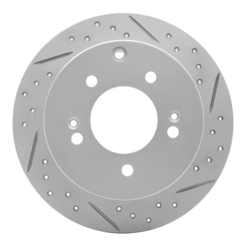 R1 Concepts — R1 10-13 Kia Soul Rear Right Drilled & Slotted Geo-Carbon Rotor