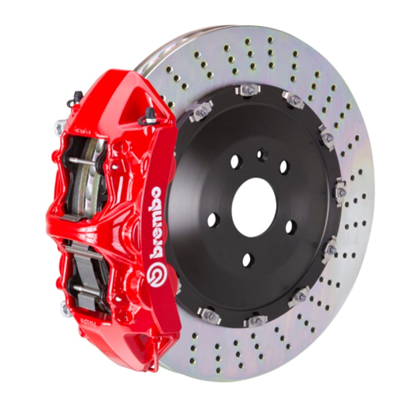 Brembo — Brembo 2023 Volkswagen Tiguan R (Mk2) Front GT BBK 6-Piston 405x34 2-Piece Rotors Drilled - Red