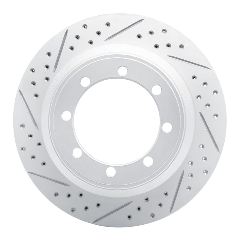 R1 Concepts — R1 99-04 Ford F-350 Super Duty 4WD Rear Left Drilled & Slotted Geo-Carbon Rotor