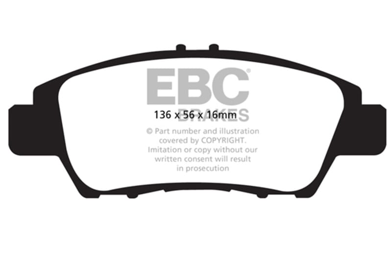 EBC — EBC 10-15 Honda CR-Z 1.5LL Hybrid Redstuff Front Brake Pads
Disc Brake Pad