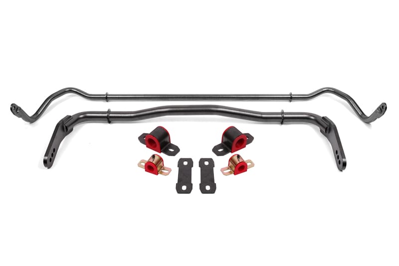 BMR Suspension — BMR 08-19 Dodge Challenger Front/Rear Hollow 38mm/25mm Sway Bar Kit w/ Bushings - Black Hammertone