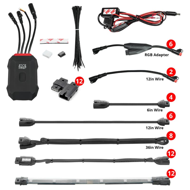 XKGLOW — XK Glow Addressable LED Motorcycle Accent Light Kits Advanced XKalpha App Controlled