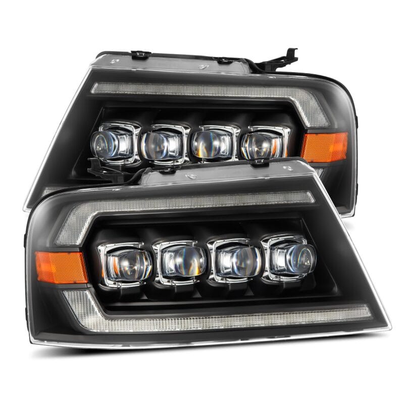 AlphaRex — AlphaRex 04-08 Ford F-150 (No 2004 Heritage) NOVA-Series LED Proj HL Alpha-Blk w/Actv Lgt / Seq. Sig
Projector Headlights