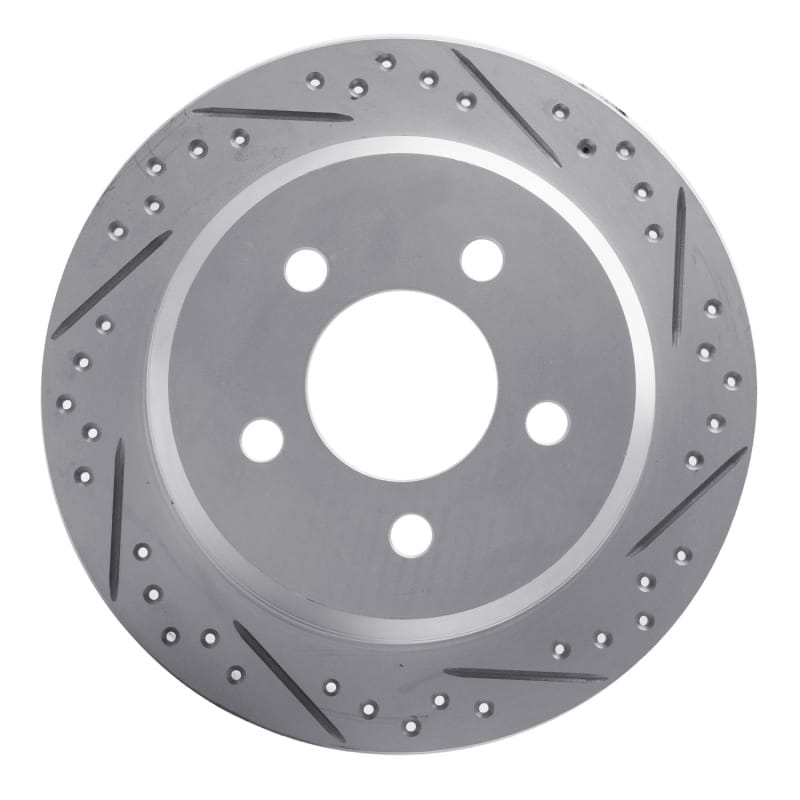 R1 Concepts — R1 93-98 Jeep Grand Cherokee Rear Right Drilled & Slotted Geo-Carbon Rotor