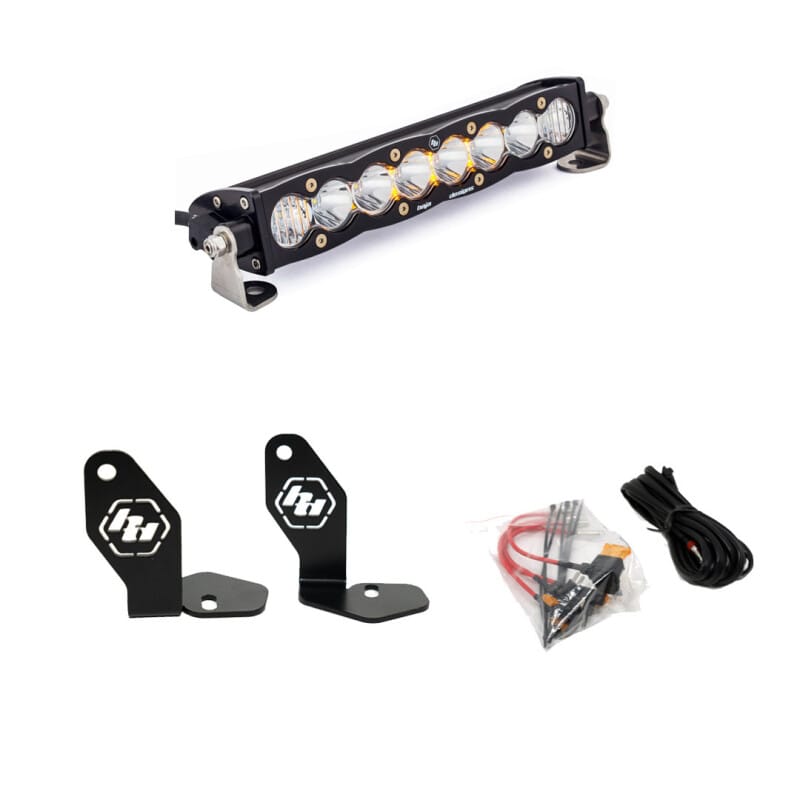 Baja Designs — Baja Designs 22-23 Polaris RZR Pro R S8 10in Hood Mount Kit - Clear