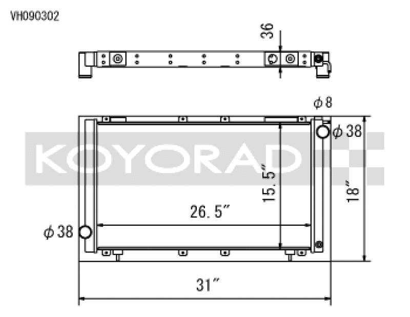 Koyo — Koyo 91-94 Subaru Legacy 2.2L Turbo (MT) Radiator
Racing Radiator