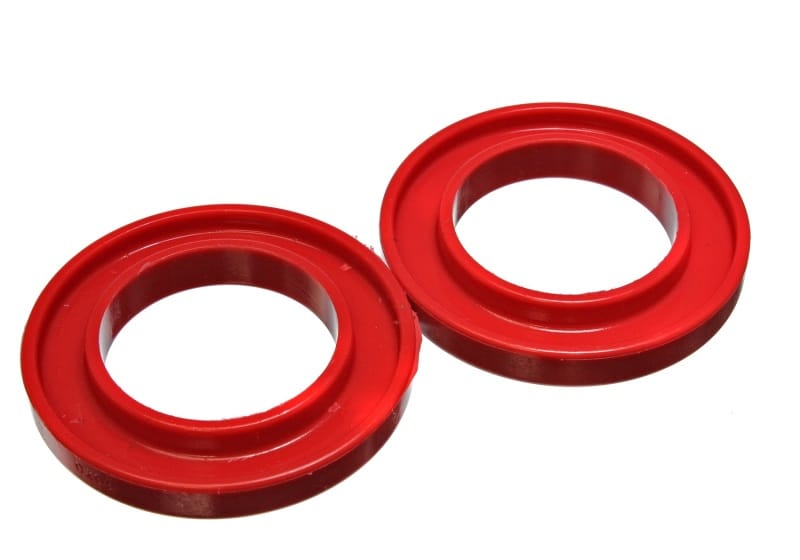 Energy Suspension — Energy Suspension Universal 3-3/16in ID 5-1/4in OD 3/4in H Red Coil Spring Isolators (2 per set)
CoilSprngInsulator
