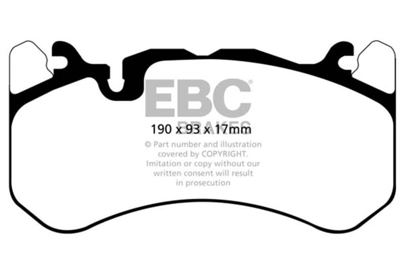 EBC — EBC 13-14 Audi RS7 4.0TT (w/Cast Iron Rotors & Trapezoid Weights) Yellowstuff Front Brake Pads
Disc Brake Pad