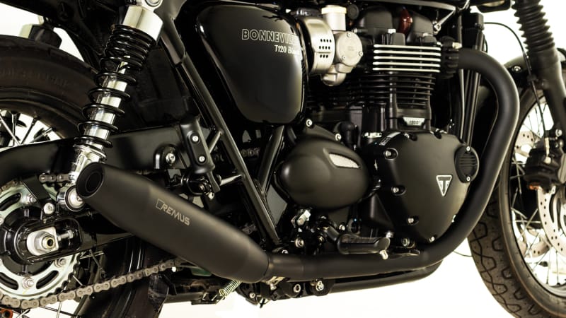 Remus — Remus 2018 Triumph Bonneville T 120 Bonneville (Euro 4) Tapered Black Slip On - Left Side