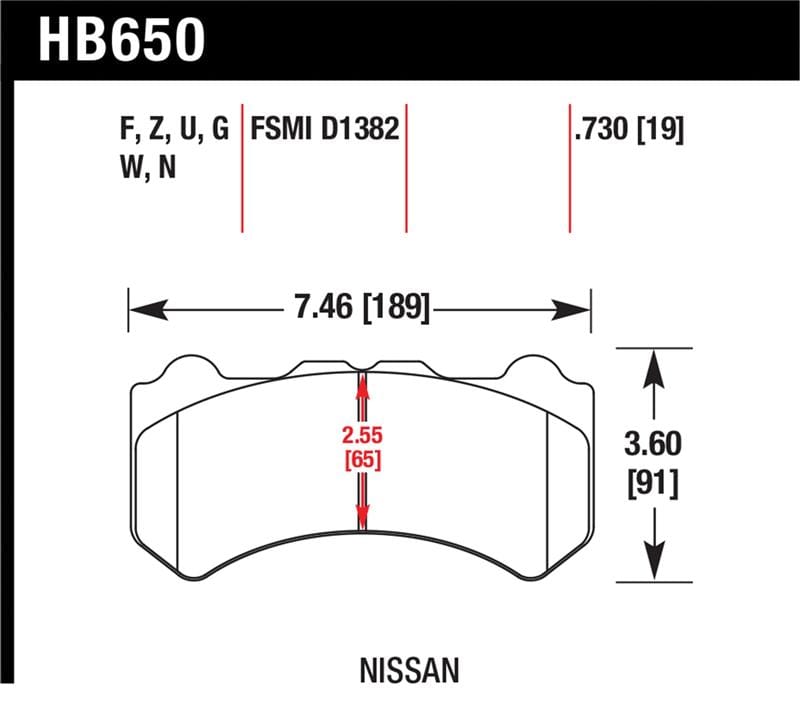 Hawk Performance — Hawk 09-11 Nissan GT-R DTC-70 Motorsports Front Brake Pads
Disc Brake Pad
